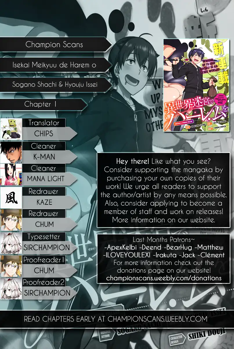 Isekai Meikyuu de Harem wo - Chapter 1 Page 1